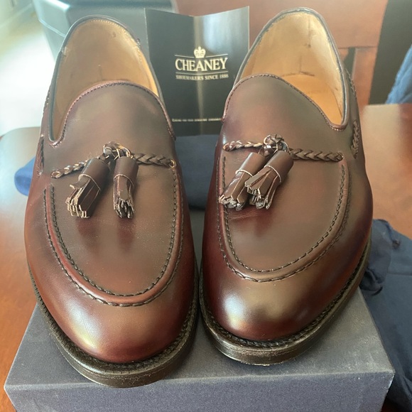 Joseph Cheaney side tassel loafer Burgundy US 9M